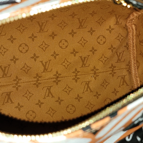 LOUIS VUITTON Crafty Speedy 25 Bandoulière Caramel Black Giant Monogram Bag New - Picture 16 of 17